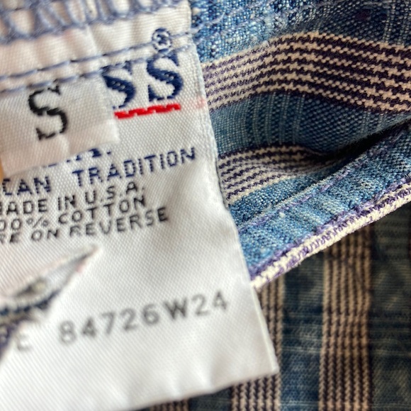 Vintage 90s Guess U.S.A. Plaid Overall Shortalls Romper Jumpsuit S - Picture 12 of 16